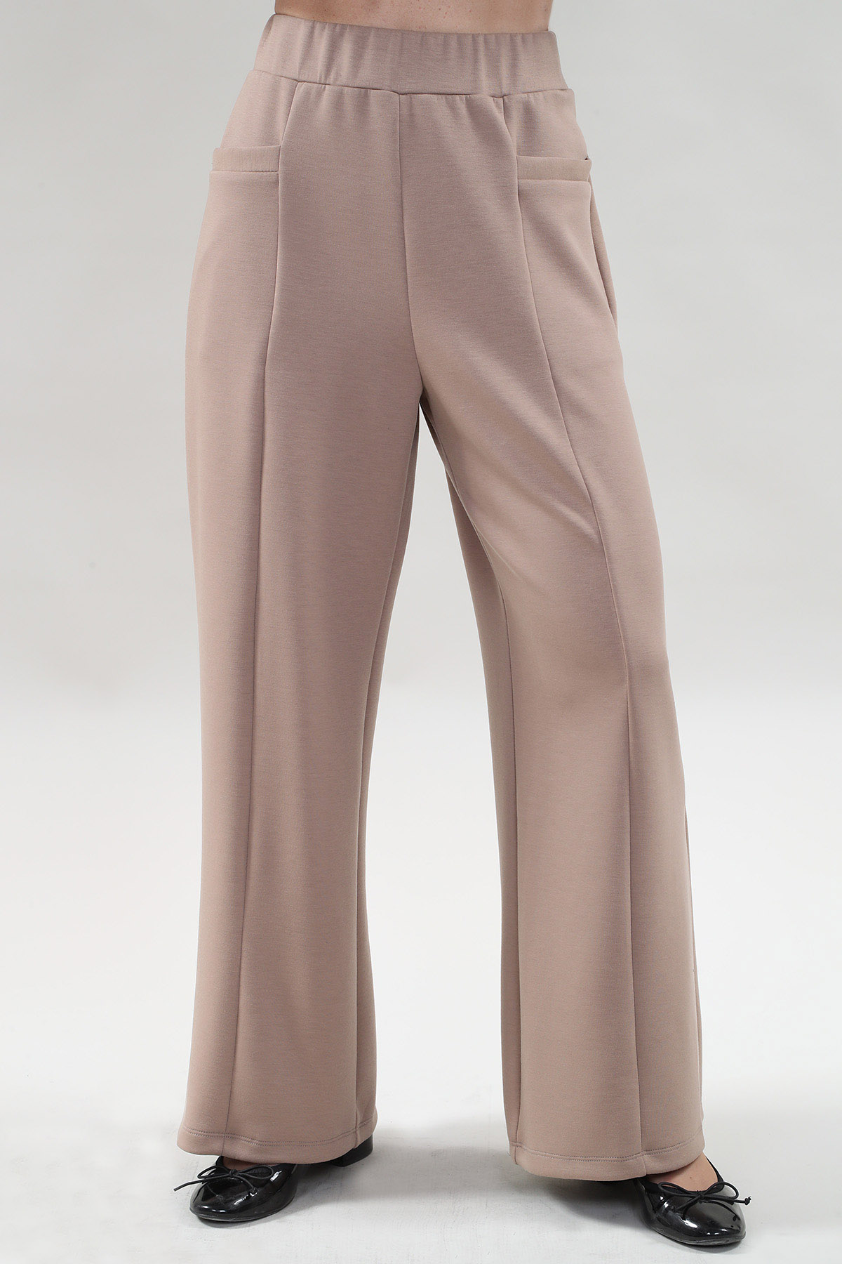 Wide Leg Pant with Front Pockets in A/S Taupe or Ivory or Black Pant Cuba